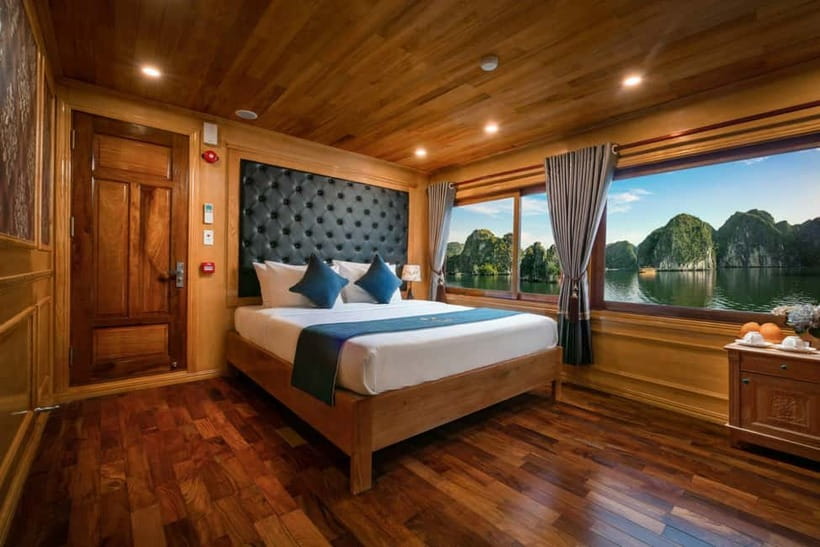Ninh Binh: Lan Ha Bay 2D 1N cruises- bike tour, kayak, meals - Dinner, squid fishing, and karaoke