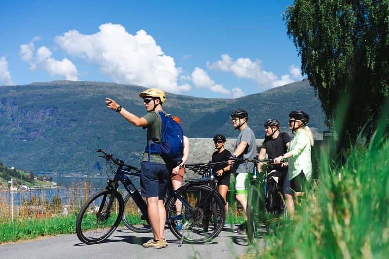 Olden: Guided e-bike tour - Starting the ride with a local guide
