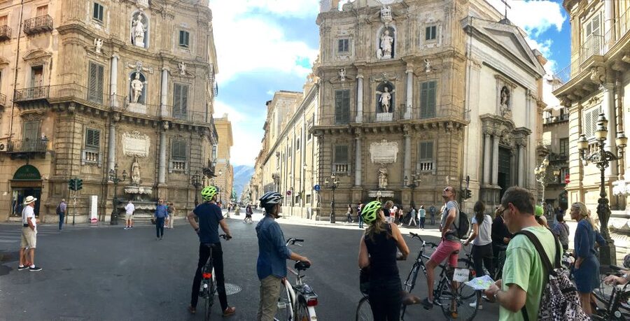 Palermo: Historic Center Guided Bike Tour with Food Tasting - Massimo Theatre, Vucciria, and Piazza San Domenico