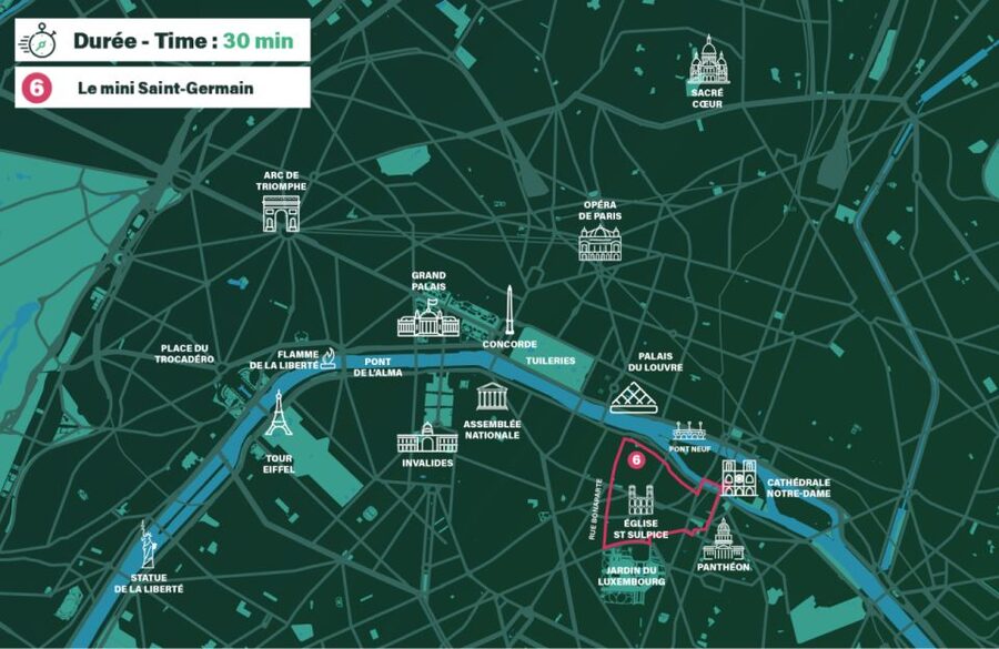 Paris : Private guided tour Rickshaw bike - Saint-Germain - Luxembourg Gardens and Saint-Sulpice