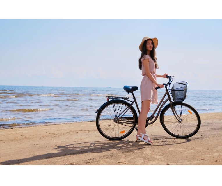 Piran: Bike Rental with Map, Helmet, Water bottle and Lock - Choosing the right route from Piran