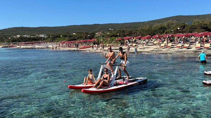 Porto Torres: rent a water bike - Pedaling along Balai’s clear coastal water