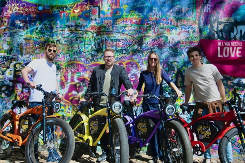 Prague: 10 Must-See Landmarks & Viewpoints on E-Bike Tour - The John Lennon Wall ends the ride on a relaxed note