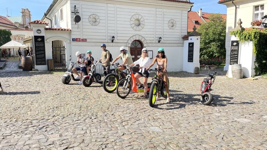 Prague: City Viewpoints Tour by Electric Fat Bike - Petřín Hill and the red roofs below