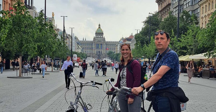 Prague E-Bike City Ride tour : 2hrs - Wenceslas Square and the return through the center