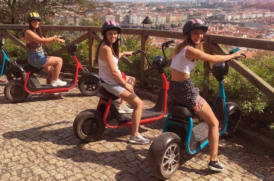 Prague Electric Scooter and eBike Grand Tour - Who will enjoy this ride most?