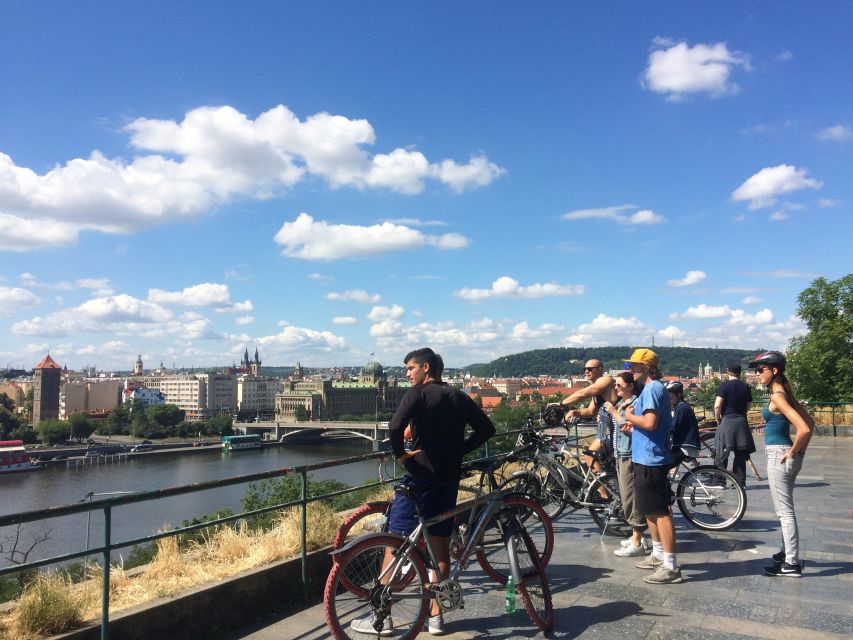 Prague: Stunning Viewpoints, Castle, City & Park Bike Tour - Along the Vltava and across Hlávkův most