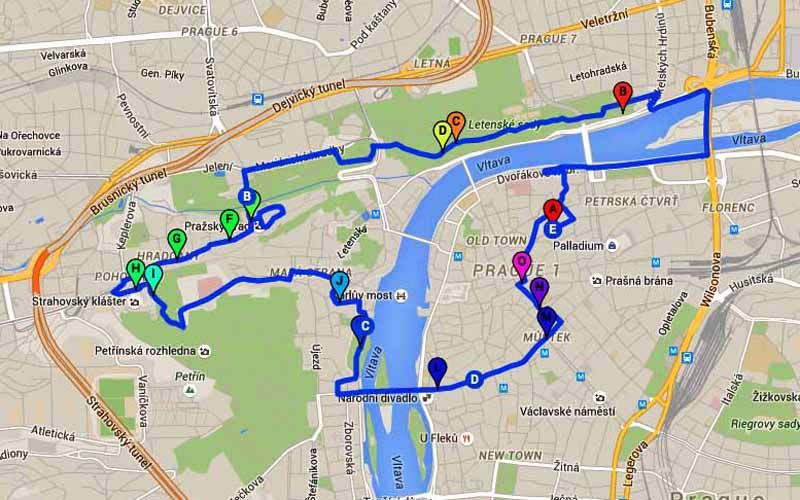 Prague: Stunning Viewpoints, Castle, City & Park Bike Tour - Returning through Old Town