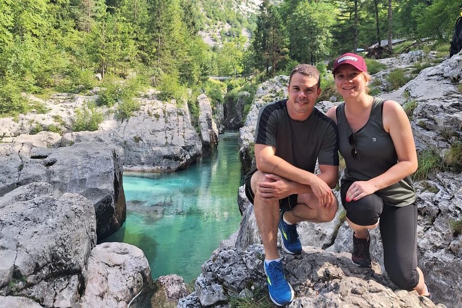 Private E-bike tour Soča valley: The ultimate explorer - Riding beside the river on the way back