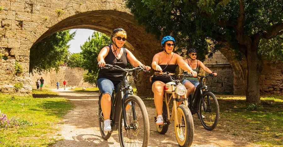 Rhodes: E-bike Highlights Sunset or Morning Photo Tour - Mandraki Harbour and the first views