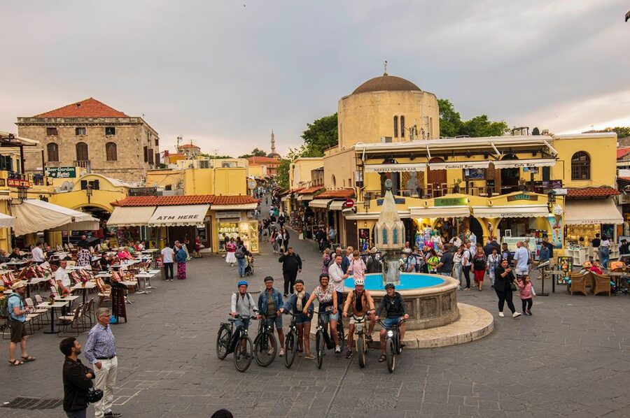 Rhodes: E-bike Highlights Sunset or Morning Photo Tour - The Palace of the Grand Master and the Clock Tower