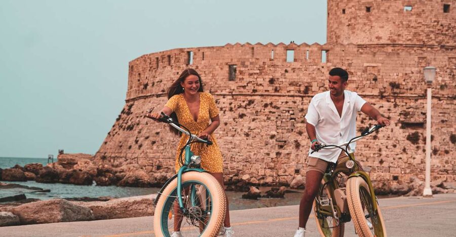 Rhodes: eBike Highlights Tour w/ Personal Photographer - Riding through the Old Town and medieval streets