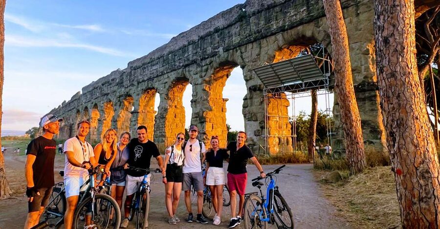 Rome: Appian Way & Catacomb Sunset E-bike Tour with Aperitif - Starting at Viale Aventino and leaving the city streets