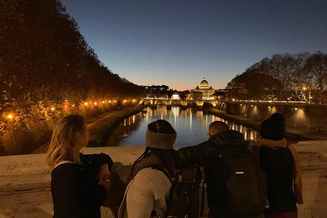 Rome by Night E-Bike Tour with Pizza Option - Castel Sant’Angelo after dark