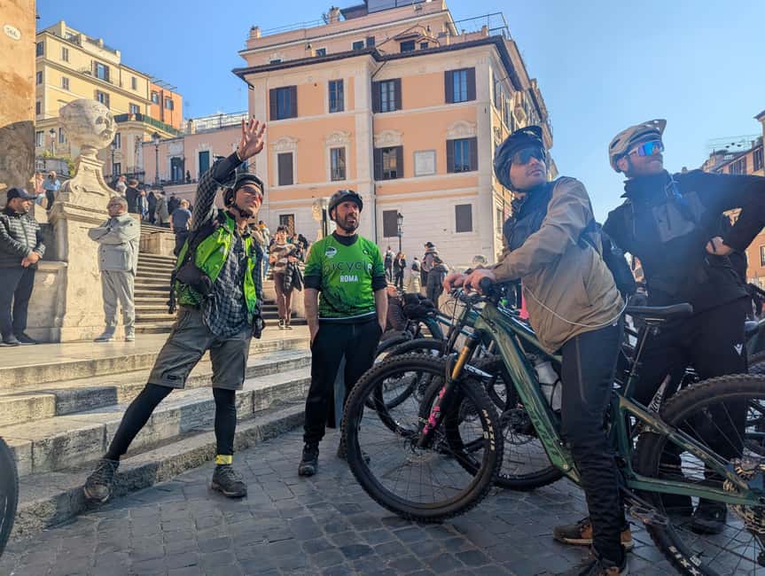Rome E-Bike Highlights Tour & Tasting in Secret Cave - Castel Sant’Angelo and the river corridor