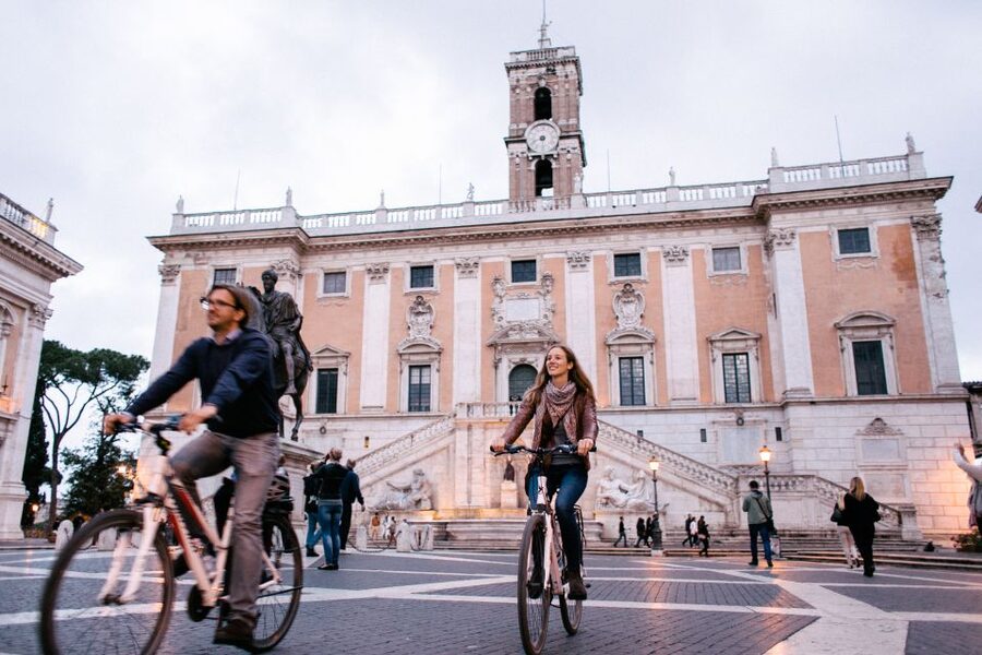 Rome E-Bike Tour – Small Group, Safe Route & Local Guide - The Colosseum and Roman Forum by bicycle