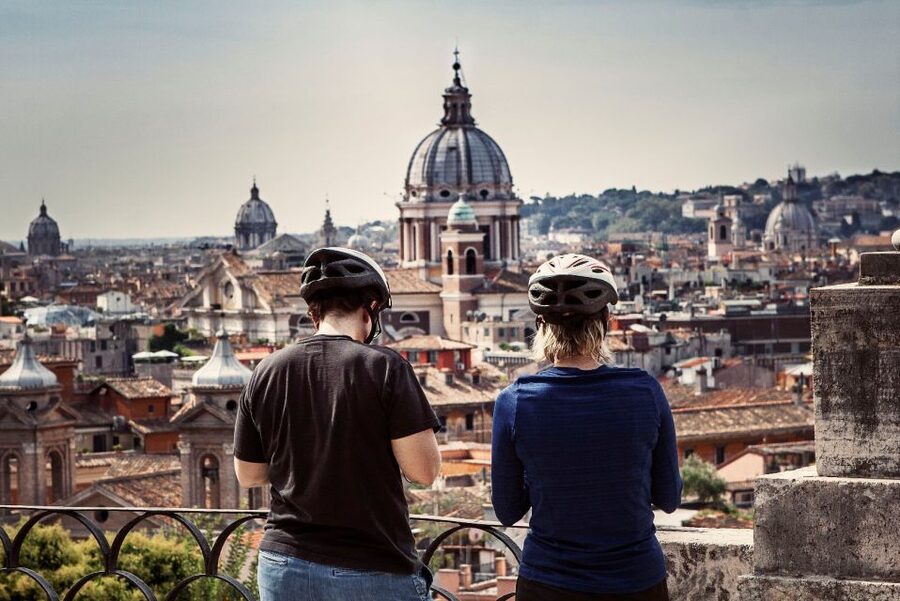 Rome: Full-Day Guided Tour by E-Bike with Lunch Included - Capitoline Hill and the final Roman Forum view