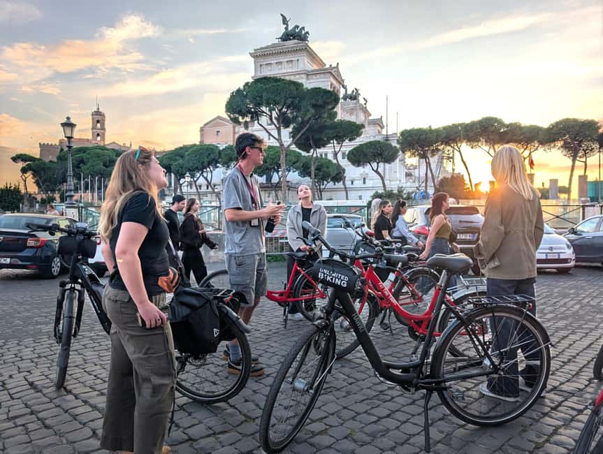 Rome: Top 10 Highlights Guided Tour by Bike or E-Bike - Trajan’s Column and Piazza Venezia show Rome’s public face