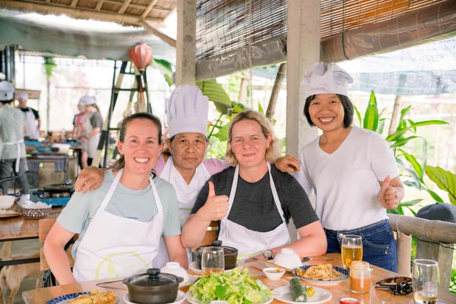 Rural Cycle, Market Tour, Basket Boat & Organic Farm Cooking - Starting at Hoi An Post Office
