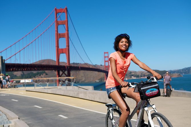 San Francisco Golden Gate Bridge Bike or Electric Bike Rental - Fort Point and the climb to the Golden Gate Bridge