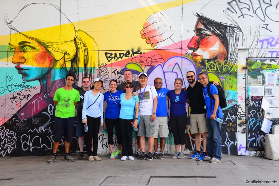 Santiago: Highlights, Parks and Politics Bike Tour - Bustamante Park shows Santiago by bicycle