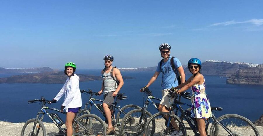 Santorini: Around the Island by Electric Bike - Through vineyard roads toward Megalochori