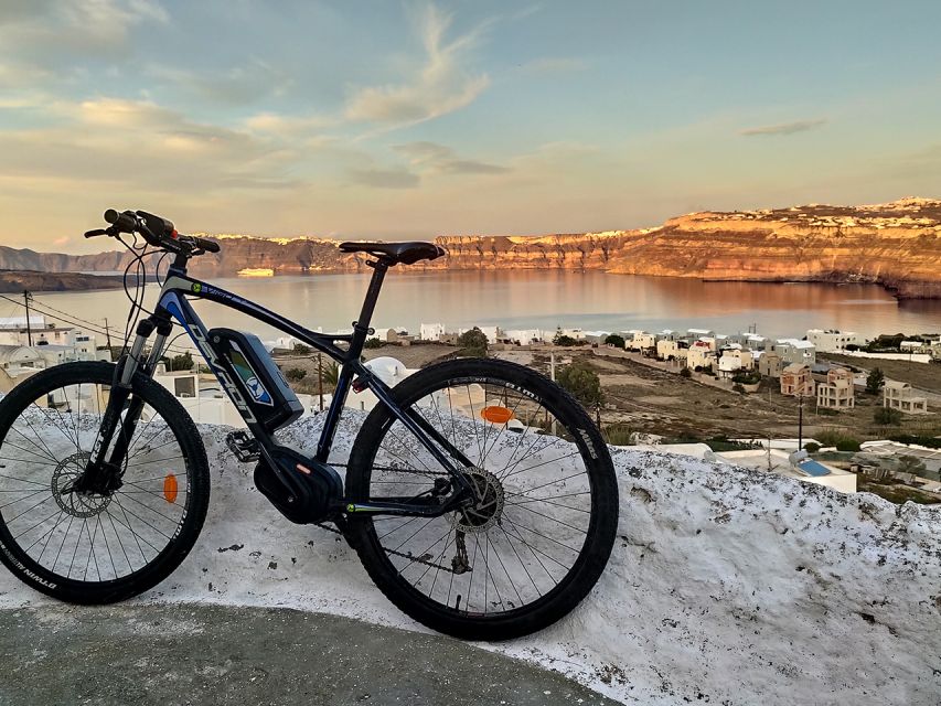Santorini: Around the Island by Electric Bike - The return beneath Emporio’s windmills