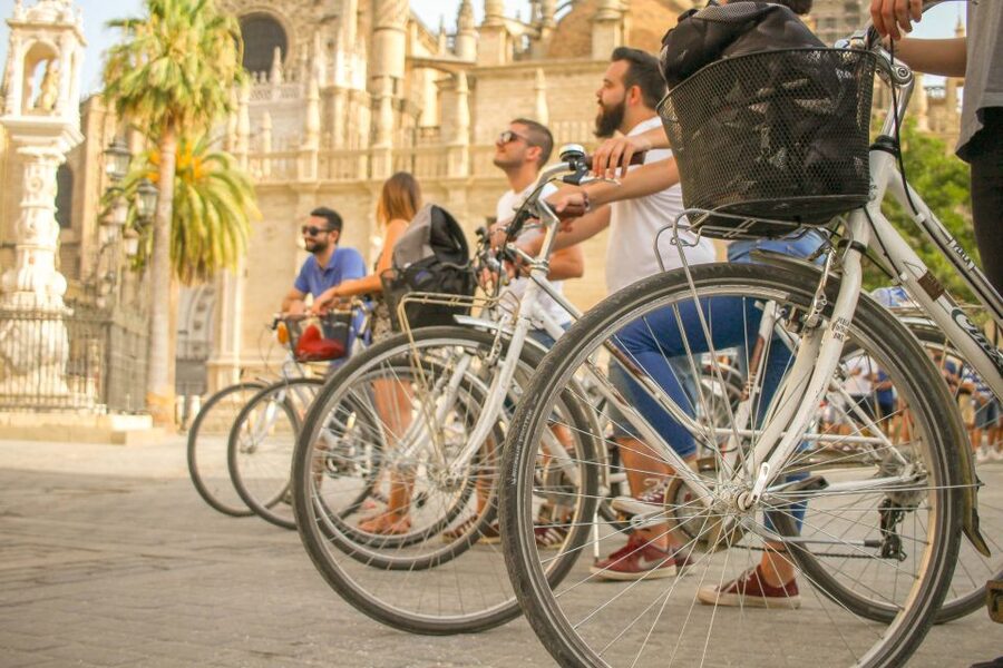 Seville: City Sightseeing and Local Culture Bike Tour - Torre del Oro and San Telmo Palace