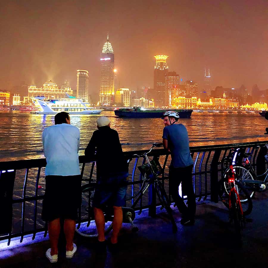 Shanghai Charming Night Small Group Bike Tour - Maoming Road and old Shanghai atmosphere