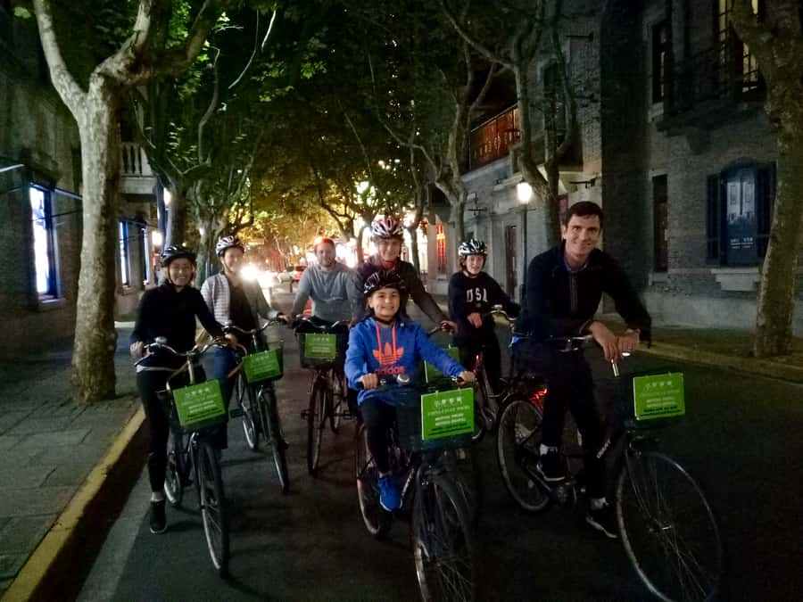 Shanghai Charming Night Small Group Bike Tour - The Bund at night: the evening’s big payoff