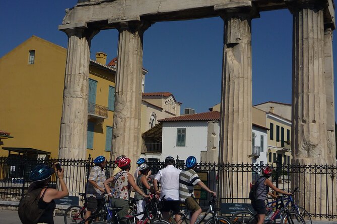 Small-Group Athens Scenic e-Bike Tour - The imposing building that gives the route a pause