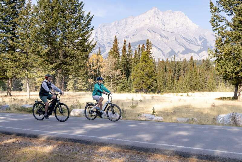 The Local Banff Explorer - E-Bike Tour - Rolling toward Vermilion Lakes and Mt. Rundle