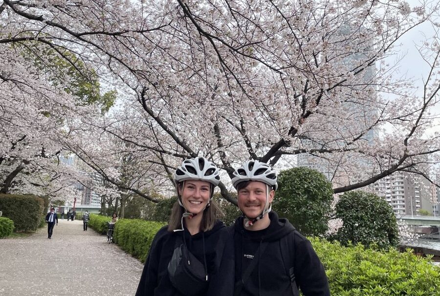 Tokyo: Private Cycling Tour with cute E-bike - The Imperial Palace gates and central Tokyo views