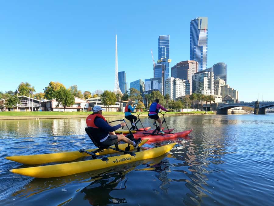 Yarra River, Melbourne Waterbike Tour - Princes Bridge, Federation Square, And Flinders Street Station